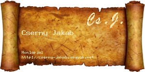 Cserny Jakab névjegykártya